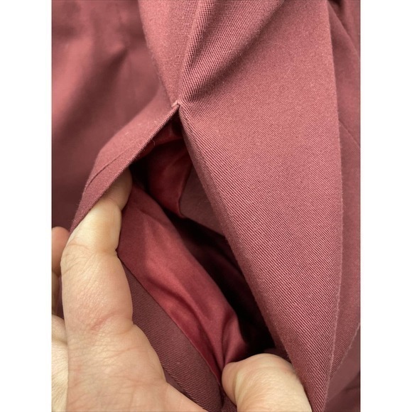 Vintage Sport Ease Fashions Goose Down Trench Coat Maroon Made in Canada Size 14 - Picture 5 of 16